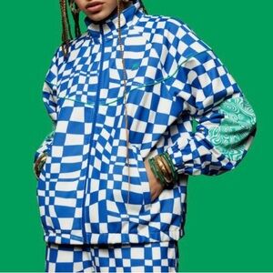 Rare Melody Ehsani Checkered Jacket – Abstract Visions Collection Size Small